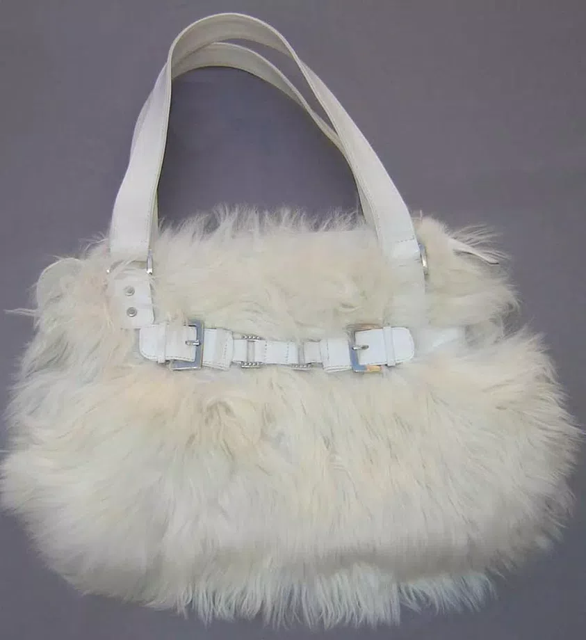 Fashionable Alpaca Fur Handbag