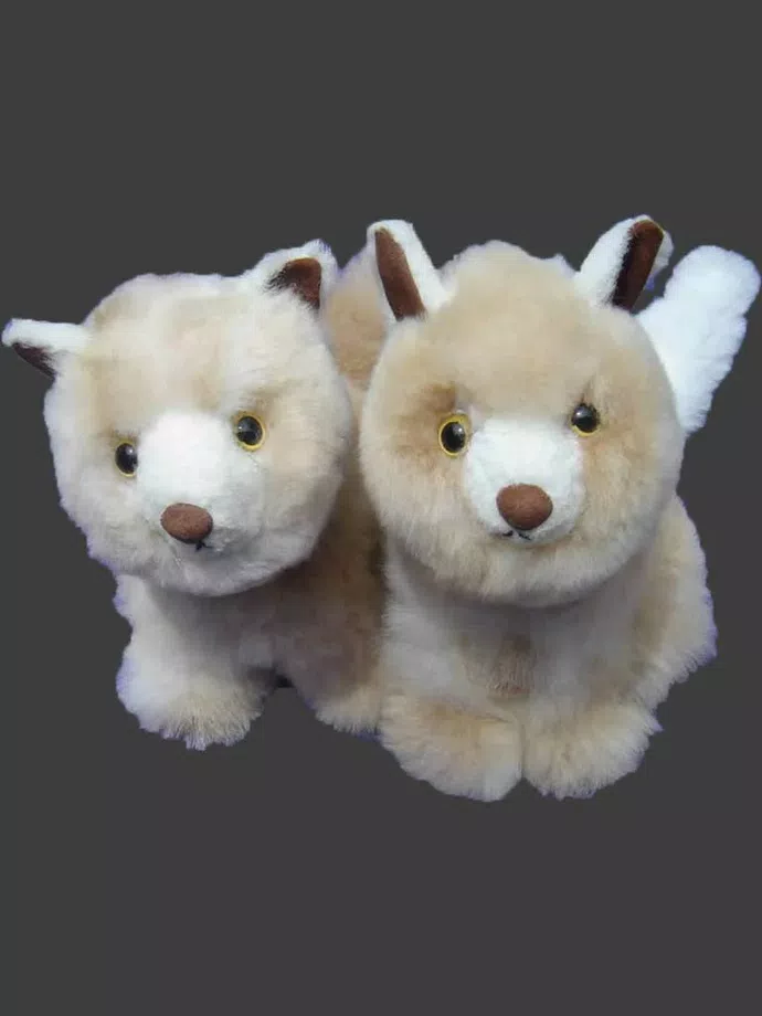 Alpaca Fur Stuffed Plush Cats
