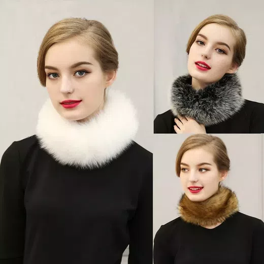 Finest Baby Alpaca Fur Neck d01