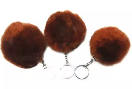 Beautiful Alpaca Fur Keychains d20