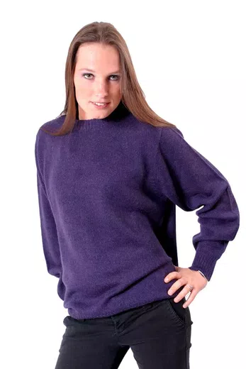 Genuine Alpaca Sweater made in machine handmade finished d04