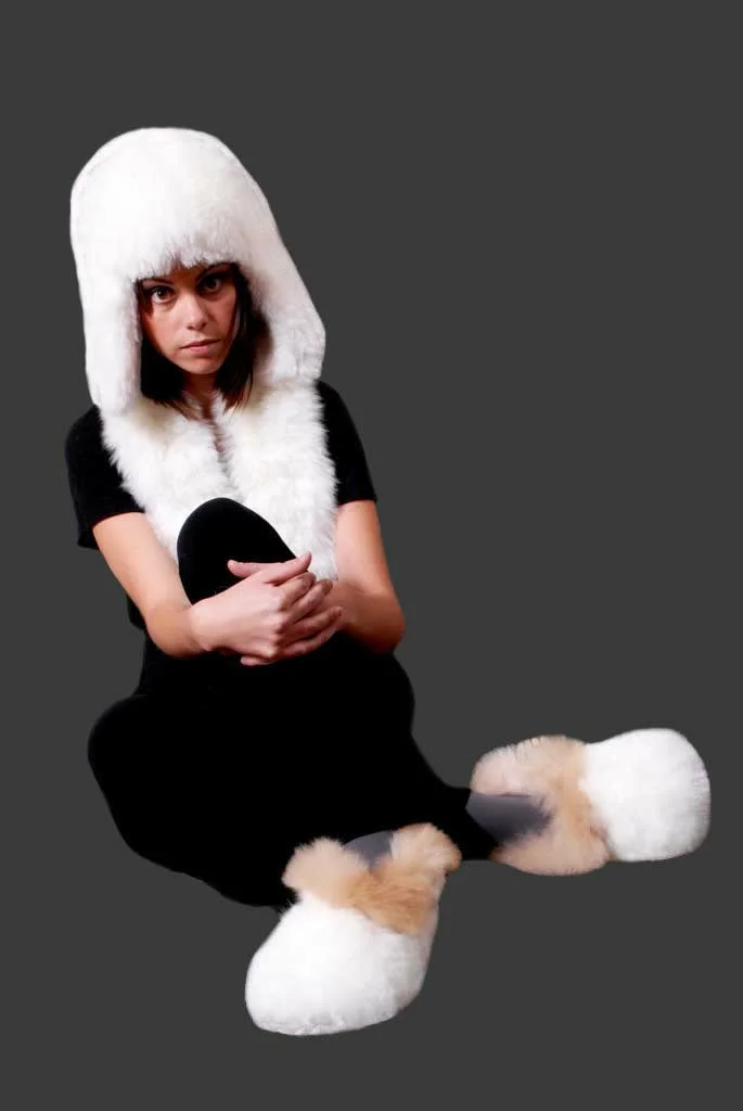 Fuzzy Soft Baby Alpaca Fur Slipper