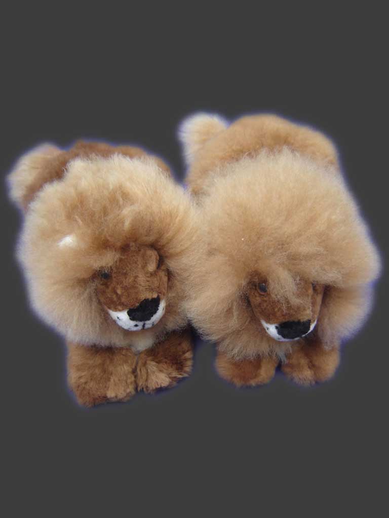Softness Baby Alpaca Fur Stuffed Plush Lions