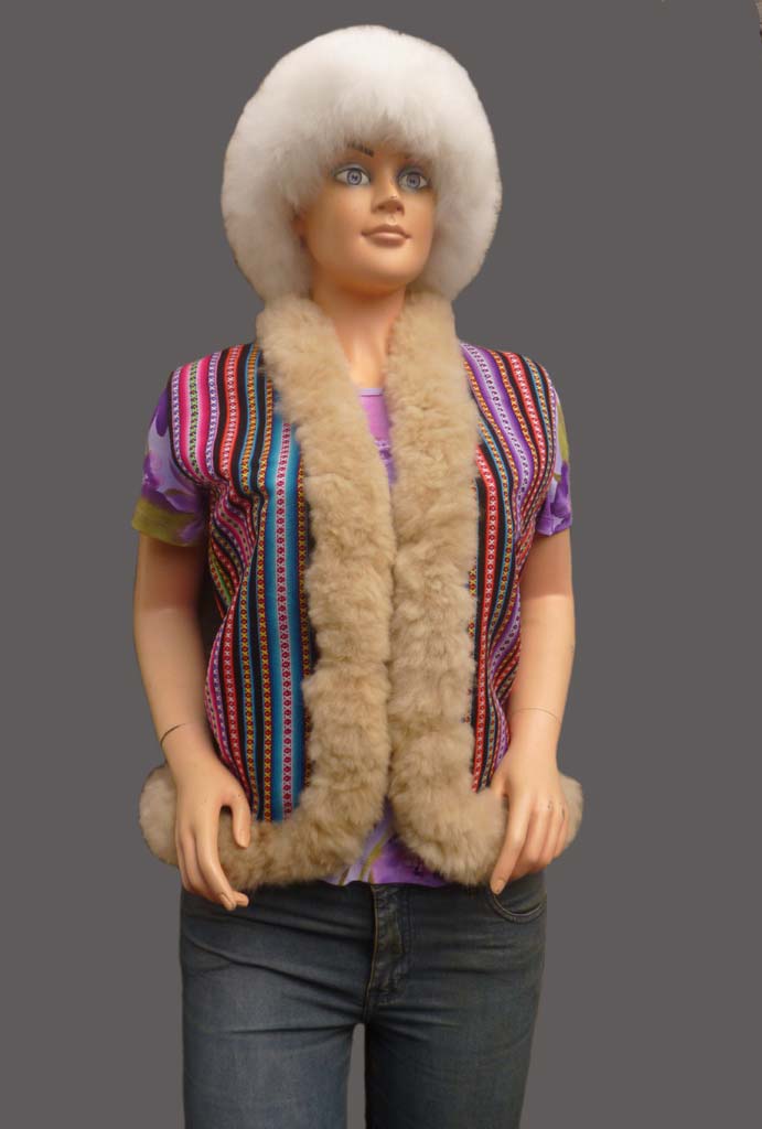 Genuine Andean Fur trimmed Vest is fashion
